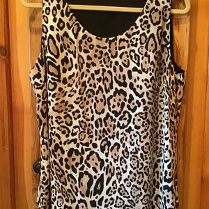 Cheetah print reversible tank